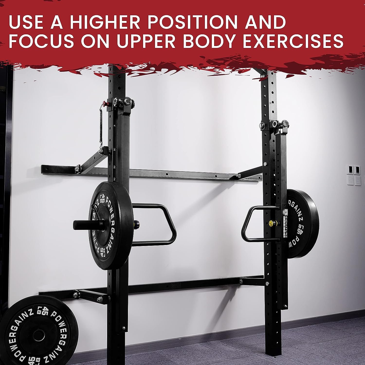 Signature Fitness Adjustable Lever Arms, Rated 600 LB Per Arm, Fits 2 x 2, 3 x 2, 3 x 3 Racks, Black, Pair