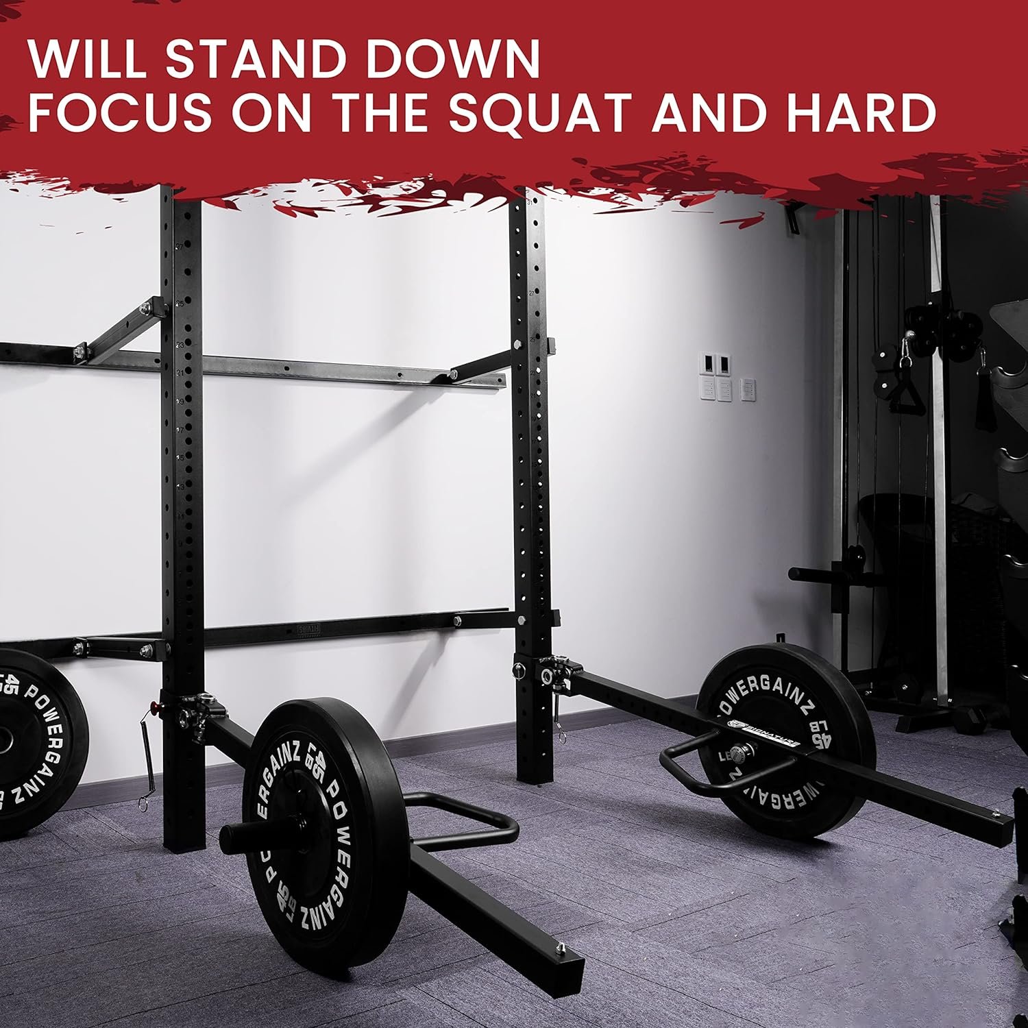 Signature Fitness Adjustable Lever Arms, Rated 600 LB Per Arm, Fits 2 x 2, 3 x 2, 3 x 3 Racks, Black, Pair